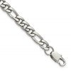 Chisel Stainless Steel Polished 8mm 9 inch Figaro Chain Bracelet