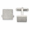 Chisel Stainless Steel Polished and Textured Cufflinks
