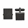 Chisel Stainless Steel Polished Black IP-plated Laser cut Cufflinks