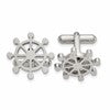 Chisel Stainless Steel Polished Ship's Wheel Cufflinks
