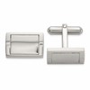 Chisel Stainless Steel Polished Rectangle Cuff Links