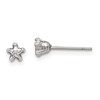 Chisel Stainless Steel Polished 4mm Star CZ Stud Post Earrings