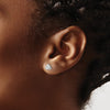 Chisel Stainless Steel Polished 5mm Triangle CZ Stud Post Earrings