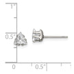 Chisel Stainless Steel Polished 5mm Triangle CZ Stud Post Earrings
