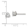 Chisel Stainless Steel Polished 5mm Triangle CZ Stud Post Earrings
