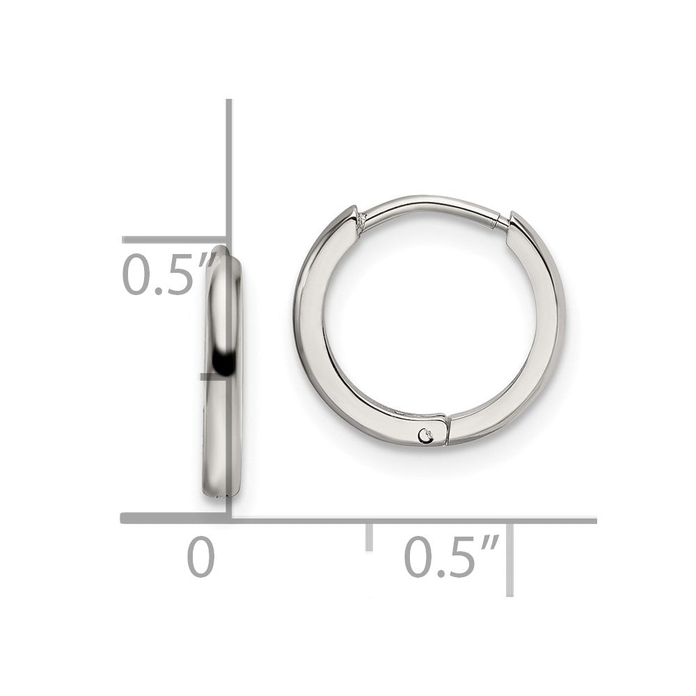 Chisel Stainless Steel Polished 1.4mm Endless Hinged Hoops