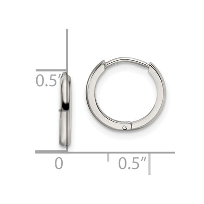 Chisel Stainless Steel Polished 1.4mm Endless Hinged Hoops