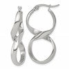 Chisel Stainless Steel Polished Infinity Symbol Twist Hoop Earrings