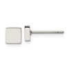Chisel Stainless Steel Polished Square Post Earrings