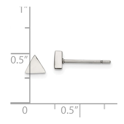 Chisel Stainless Steel Polished Triangle Post Earrings