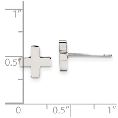 Chisel Stainless Steel Polished X Post Earrings
