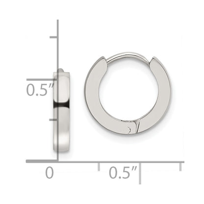 Chisel Stainless Steel Polished 2.2mm Hinged Hoop Earrings