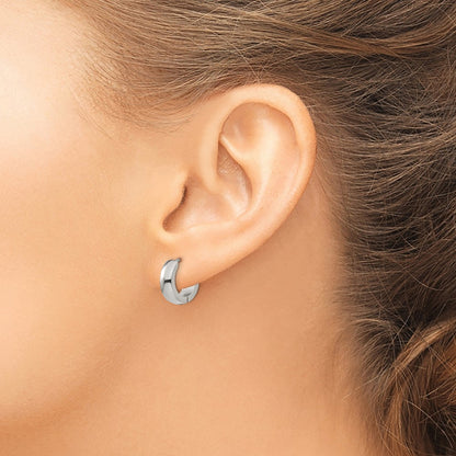 Chisel Stainless Steel Polished 4mm Hinged Hoop Earrings
