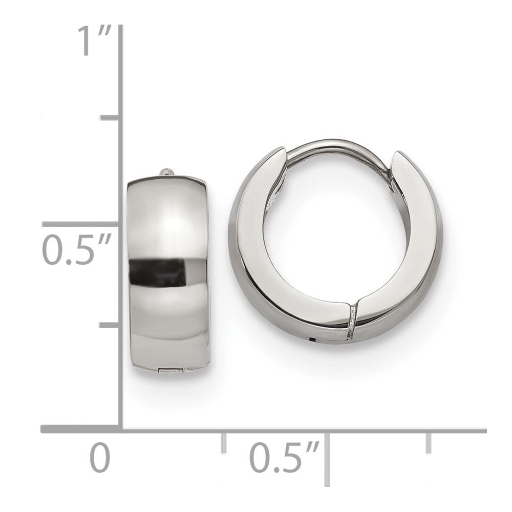 Chisel Stainless Steel Polished 5mm Hinged Hoop Earrings