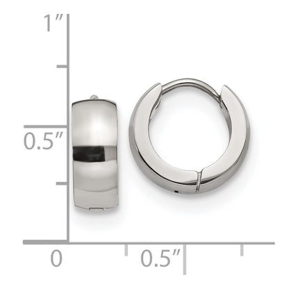 Chisel Stainless Steel Polished 5mm Hinged Hoop Earrings