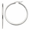 Chisel Stainless Steel Polished 43mm Diameter Hoop Earrings