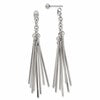 Chisel Stainless Steel Polished Multi Bar Front and Back Post Dangle Earrings