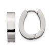 Chisel Stainless Steel Polished 4mm Hinged Hoop Earrings