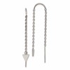 Chisel Stainless Steel Polished Triangle Dangle Threader Earrings