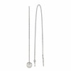 Chisel Stainless Steel Polished Disc Dangle Threader Earrings