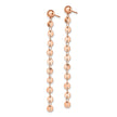 Chisel Stainless Steel Polished Rose IP-plated Post Dangle Earrings