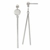 Chisel Stainless Steel Polished Disc and Bars Post Dangle Earrings
