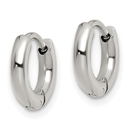 Chisel Stainless Steel Polished 2.5mm Hinged Hoop Earrings