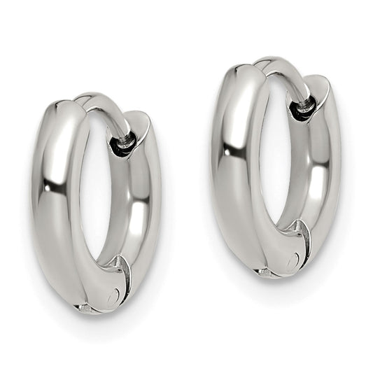 Chisel Stainless Steel Polished 2.5mm Hinged Hoop Earrings