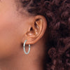 Chisel Stainless Steel Polished 2.5mm Hinged Hoop Earrings