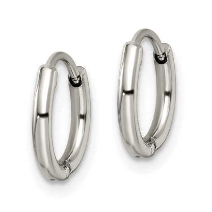 Chisel Stainless Steel Polished 1.6mm Hinged Hoop Earrings