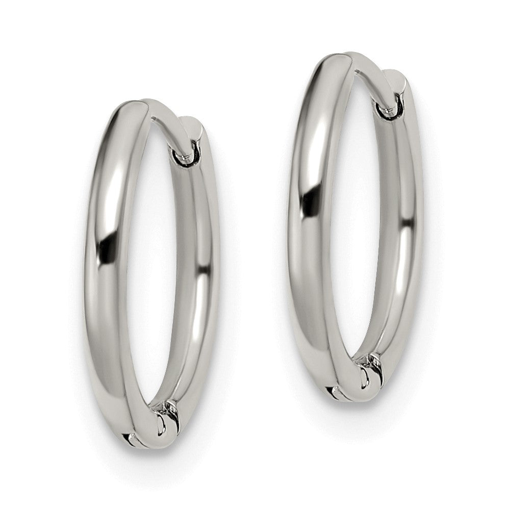 Chisel Stainless Steel Polished 1.6mm Hinged Hoop Earrings