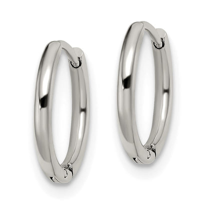 Chisel Stainless Steel Polished 1.6mm Hinged Hoop Earrings
