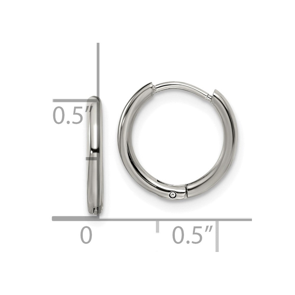 Chisel Stainless Steel Polished 1.6mm Hinged Hoop Earrings
