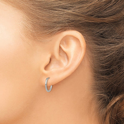 Chisel Stainless Steel Polished 1.6mm Hinged Hoop Earrings