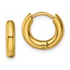 Chisel Stainless Steel Polished Yellow IP-plated 3mm Hinged Hoop Earrings