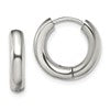 Chisel Stainless Steel Polished 3.5mm Hinged Hoop Earrings