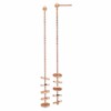Chisel Stainless Steel Polished Rose IP-plated Post Dangle Earrings