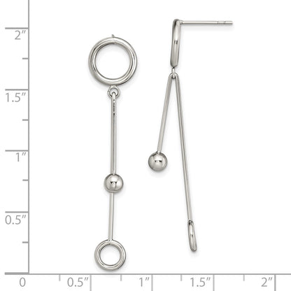 Chisel Stainless Steel Polished Post Dangle Earrings