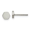 Chisel Stainless Steel Polished Hexagon Post Earrings
