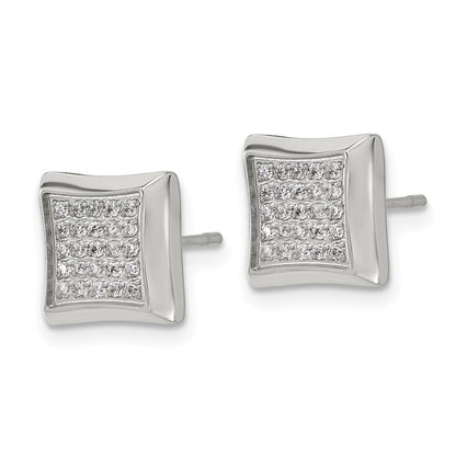 Chisel Stainless Steel Polished 50 CZ Stud Earrings