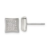 Chisel Stainless Steel Polished 50 CZ Stud Earrings