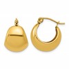 Chisel Stainless Steel Polished Yellow IP-plated Round Hoop Earrings