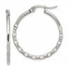 Chisel Stainless Steel Polished Wavy Hoop Earrings