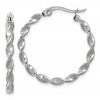 Chisel Stainless Steel Polished Twisted Hoop Earrings