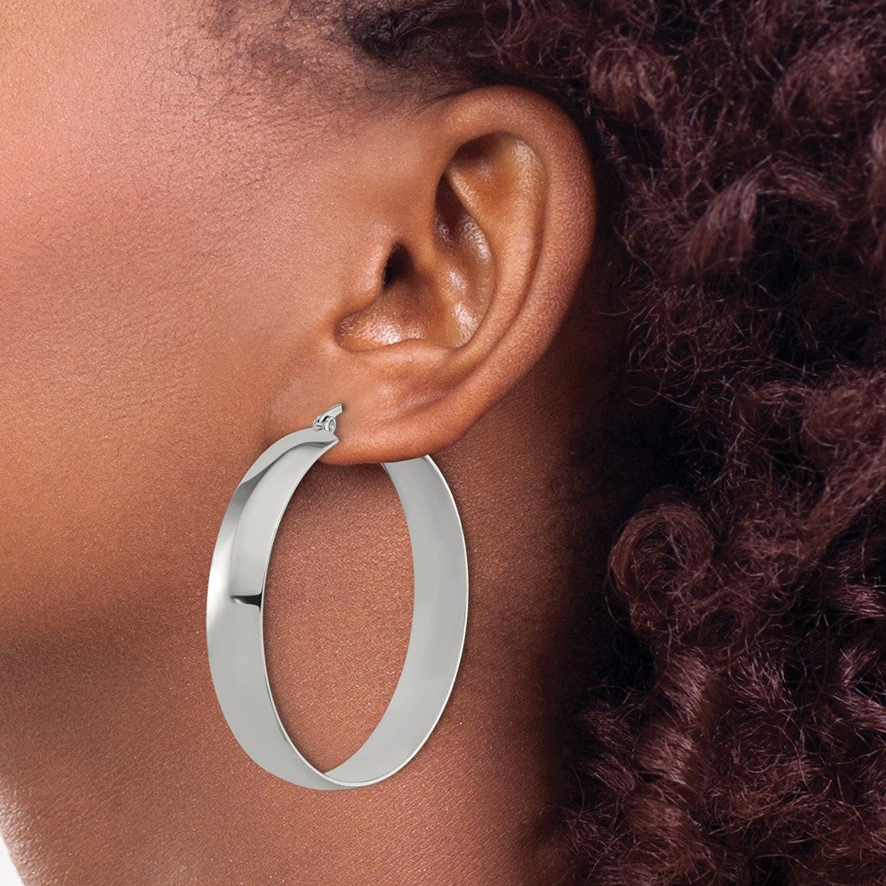 Chisel Stainless Steel Polished 9mm Hoop Earrings