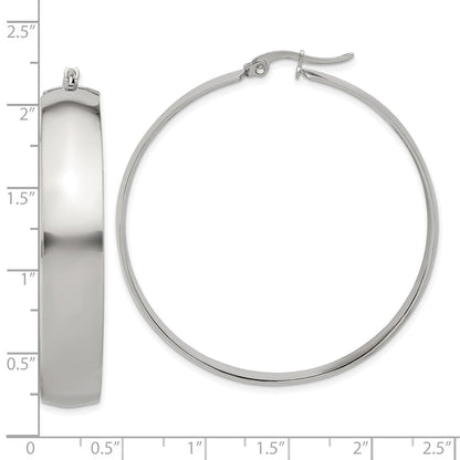 Chisel Stainless Steel Polished 9mm Hoop Earrings