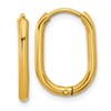 Chisel Stainless Steel Polished Yellow IP-plated Elongated 2mm Hinged Hoop Earrings