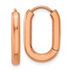 Chisel Stainless Steel Polished Rose IP-plated Elongated 3mm Hoop Earrings