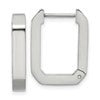 Chisel Stainless Steel Polished Squared Edges 4mm Hinged Hoop Earrings