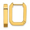 Chisel Stainless Steel Polished Yellow IP-plated Squared Edge 4mm Hinged Hoop Earrings